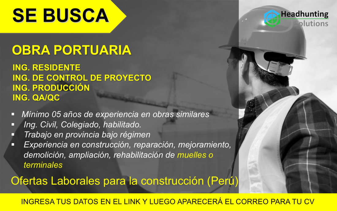 Convocatoria 2 - Jefe de Oficina Técnica & Control de Proyectos